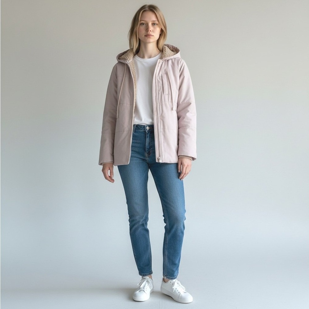 VINCE QUILTED FAUX SHEARLING WOMEN JACKET SIZE  S